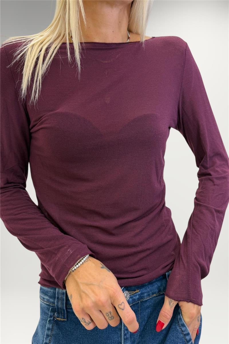maglia in cashmere blend tinta unita